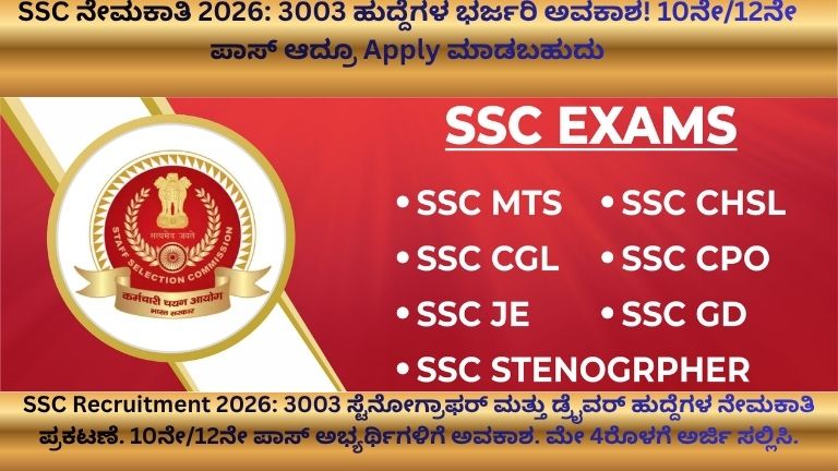 SSC ನೇಮಕಾತಿ 2026